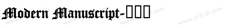 Modern Manuscript字体转换